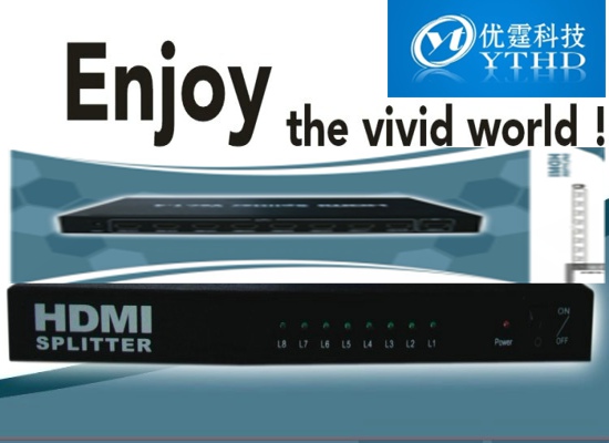 Ƽ HDMI HDMI splitter 1x8